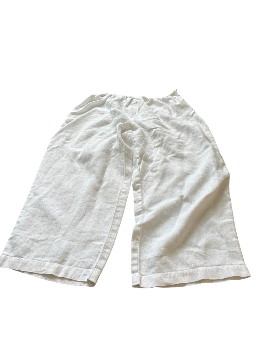 Eileen Fisher White Wide-Leg Capris